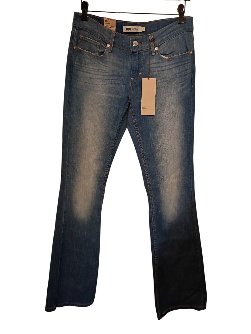 Levi’s 524 Slim Fit Bootcut Ultra Low Rise Blue Denim Flared Jeans Size 7